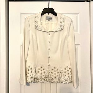 John Meyer Elegant Women’s White Lace Blazer